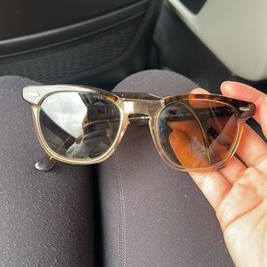 Rayban Hawkeye polarized sunglasses in Polished Havana On Transparent Brown